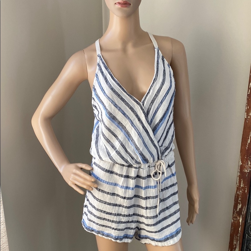 Striped Sleeveless Romper